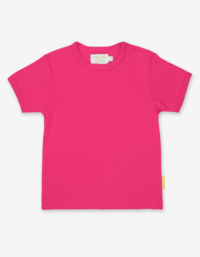 Toby Tiger Organic Pink Basic T-shirt