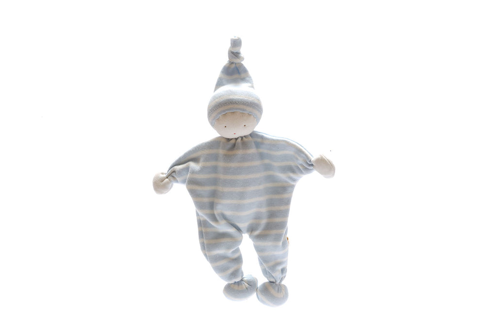 Organic Baby Comforter, Baby Buddy Blue Stripe