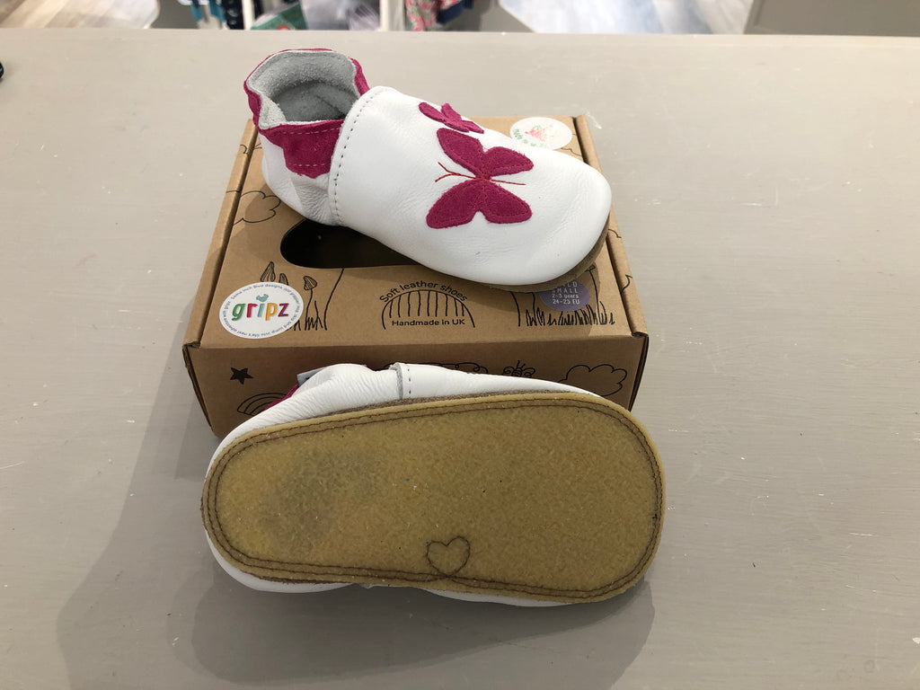 Kaleidoscope Pink Butterfly/White Shoes