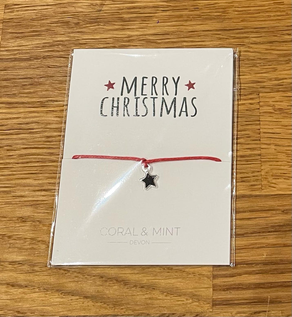 Merry Christmas- Black Star Charm