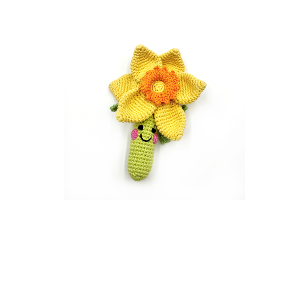 Friendly daffodil rattle - yellow