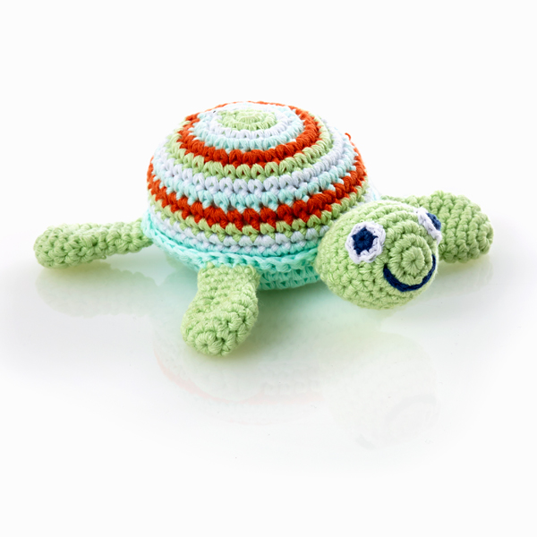 Turtle rattle - green