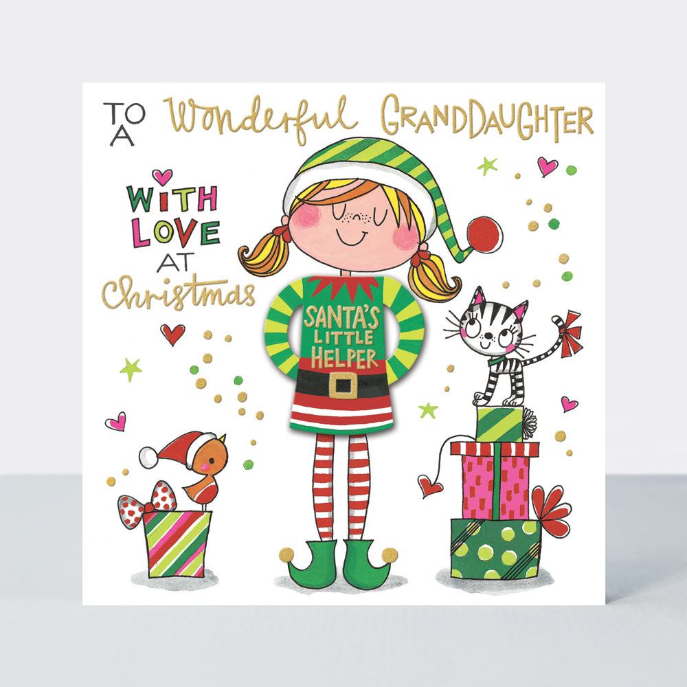 Winter Woolies - Granddaughter/ Santa’s Little Helper Christmas Card