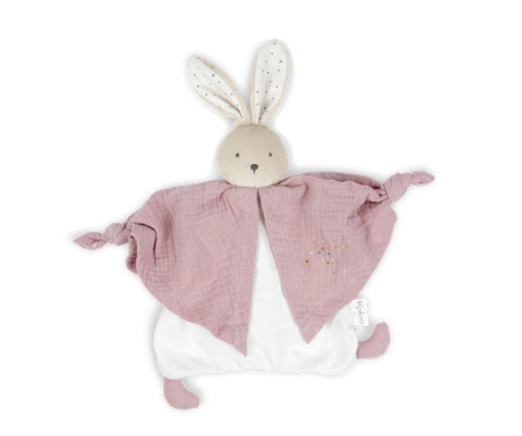 Organic Cotton Doudou Rabbit - Pink: Petit Pas