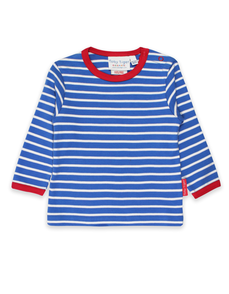 Toby Tiger Organic Blue Breton Top