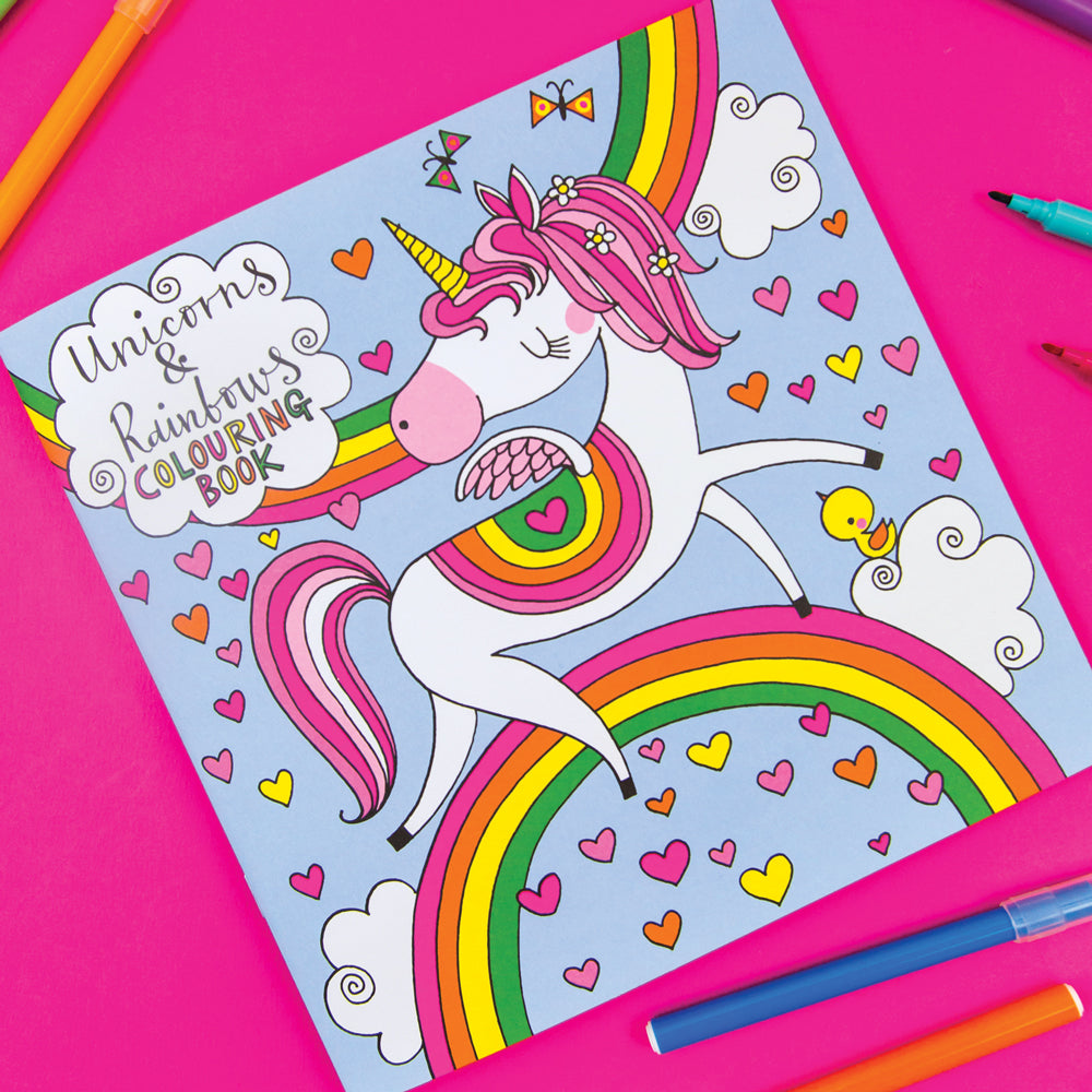 Unicorns & Rainbows colouring book