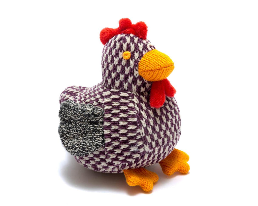 Knitted Chick Rattle Toy