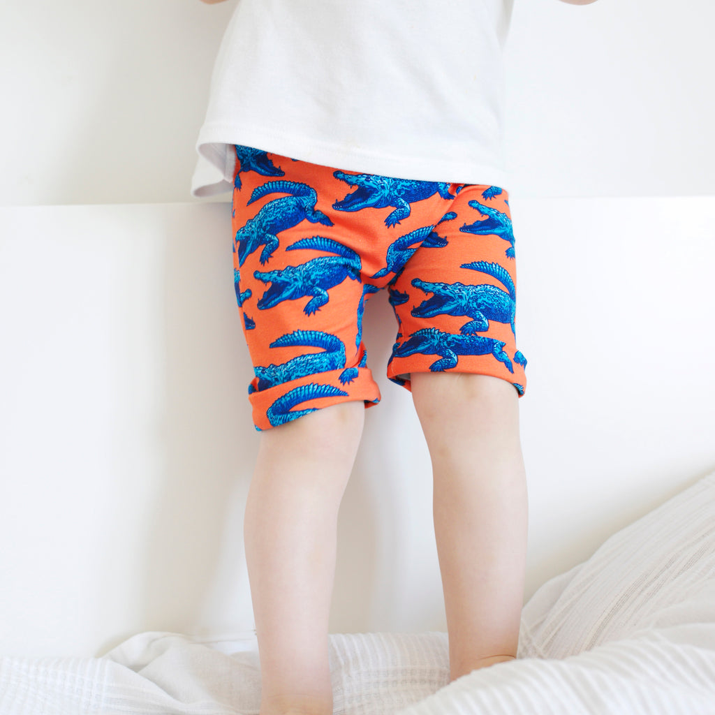 Fred & Noah Crocodile Print Shorts