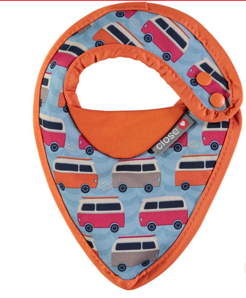 Close Pop-in Bib Stage 1 Retro Collection - Campervan Blue