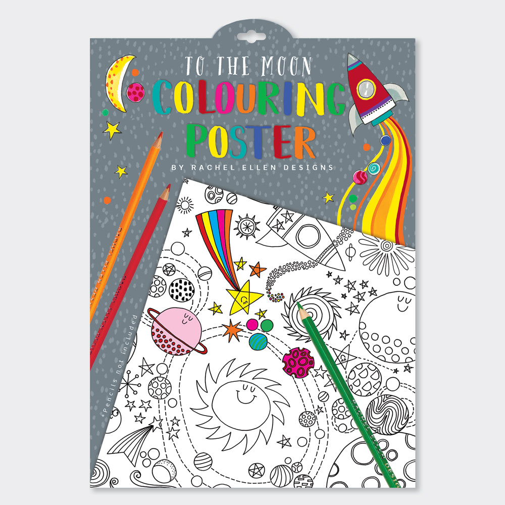 Colouring Poster - To The Moon