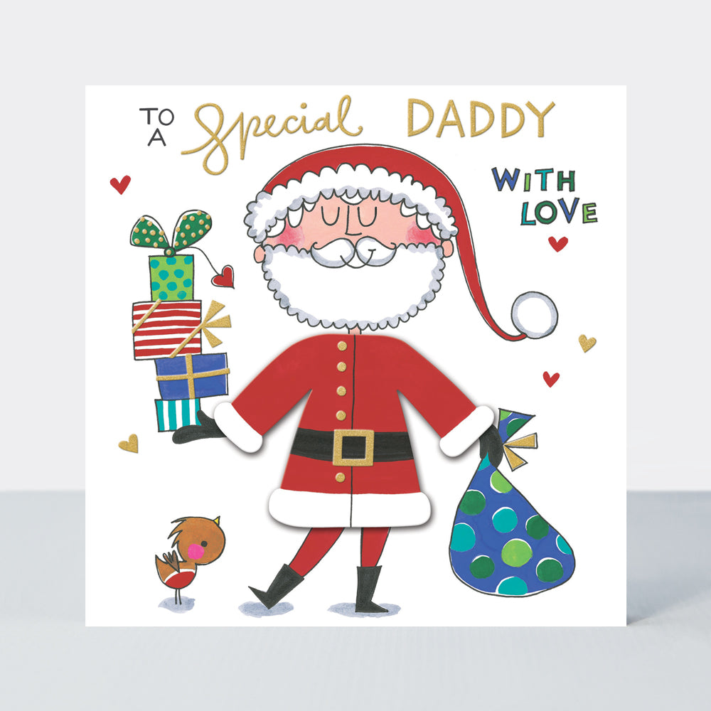Winter Woolies- Daddy / Santa with Sack Christmas Card