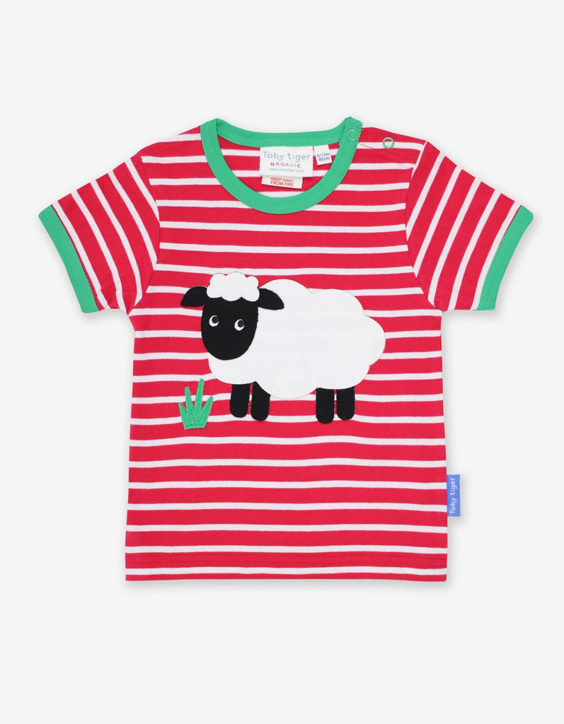 Toby Tiger Organic Sheep Applique T-shirt