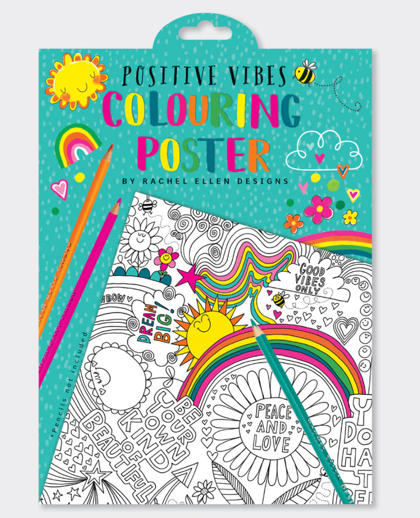 Colouring Poster - Positive Vibes