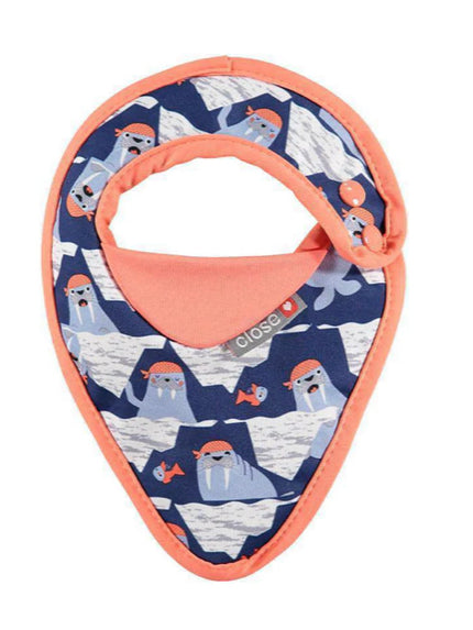 Close Pop-in Bib Stage 1 Endangered Animal Collection - Walrus
