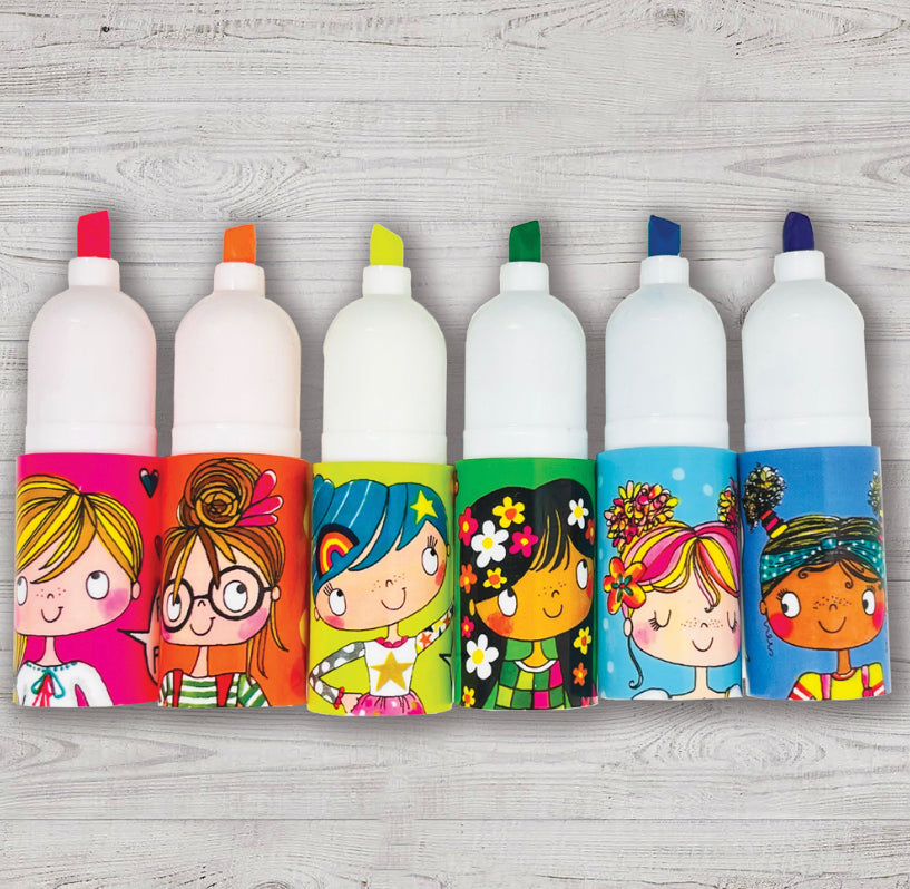 6 Colour Stacking Highlighters – Rainbows & Dragons